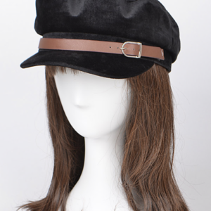 Black Newsboy Cap